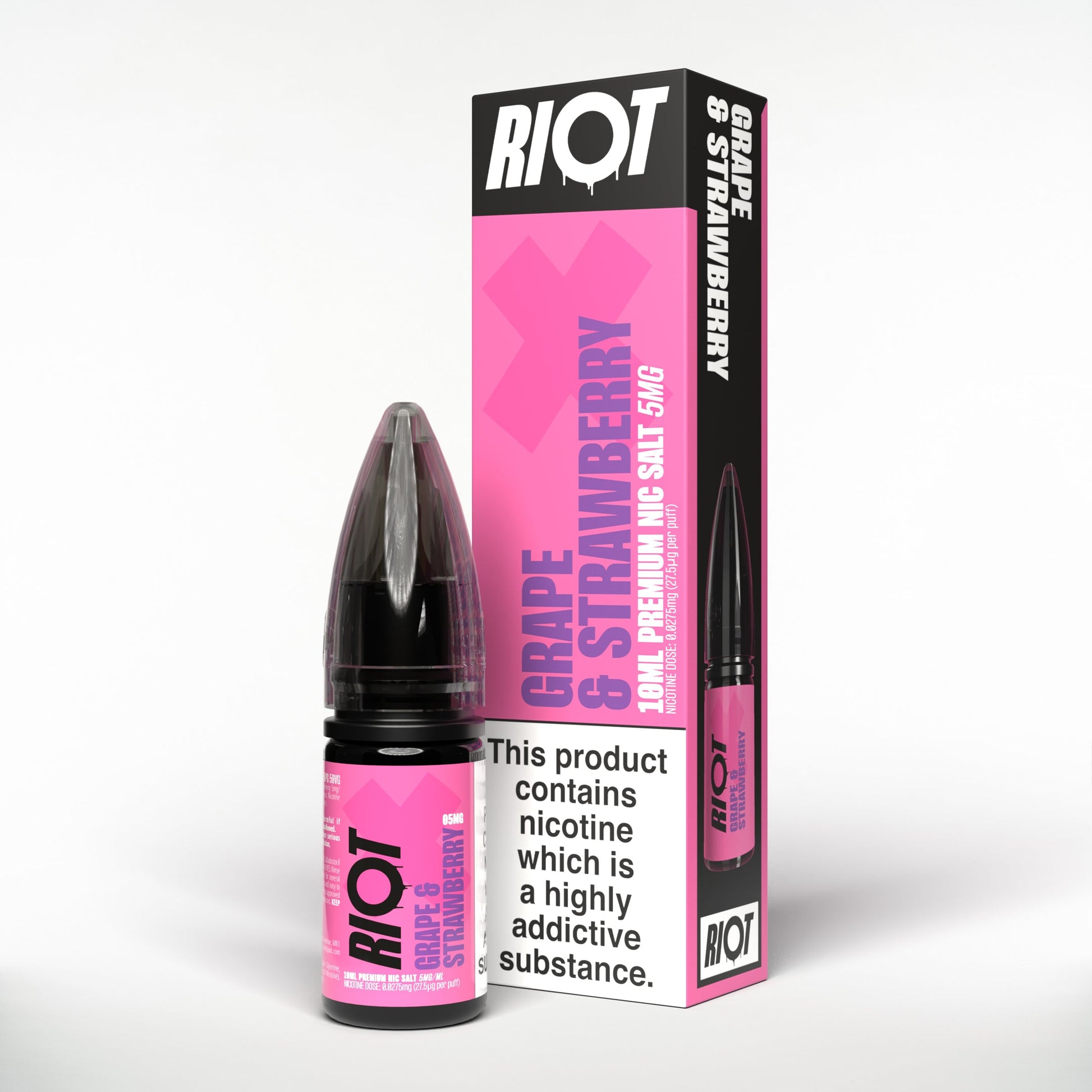 Riot X Grape & Strawberry - Superchrged Flavours Salts By Riot Squad